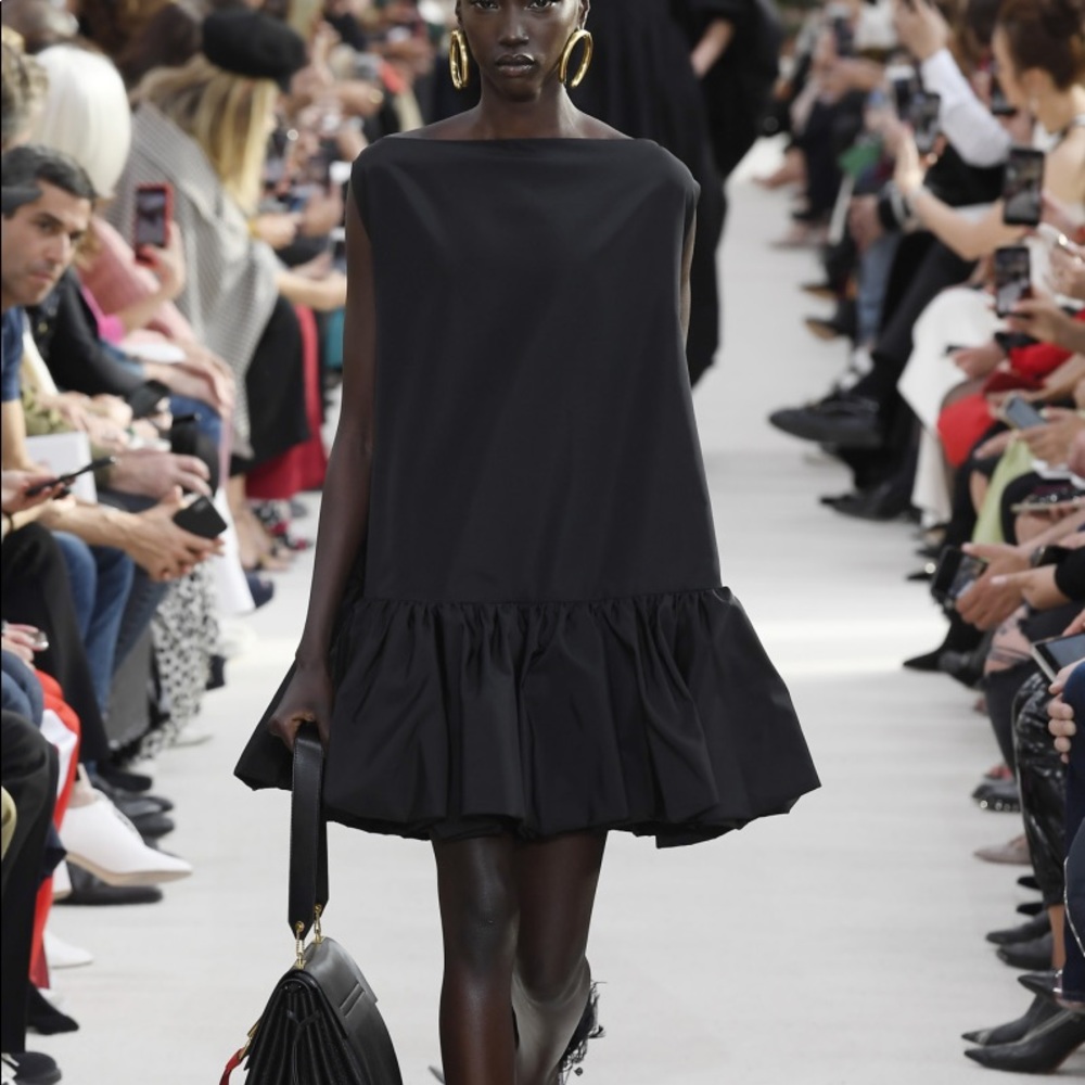 VALENTINO RUNWAY DRAPE MINI DRESS. - Picture 2 of 3